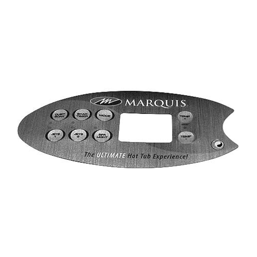 Overlay, Spaside, Marquis, MQ554, Oval, 8-Button — Marquis Spa Part #650-0683