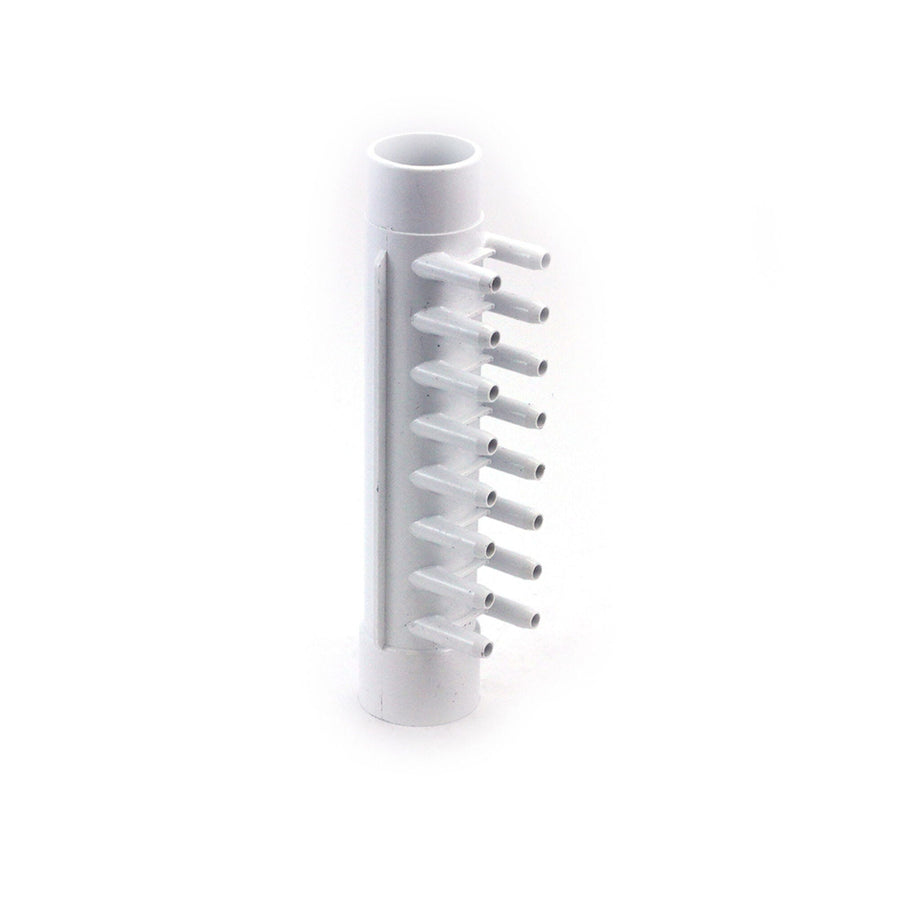 Manifold, PVC, Waterway, 1-1/2"S x 1-1/2"Spg x (16) 3/8"SB — Waterway Part #672-0420