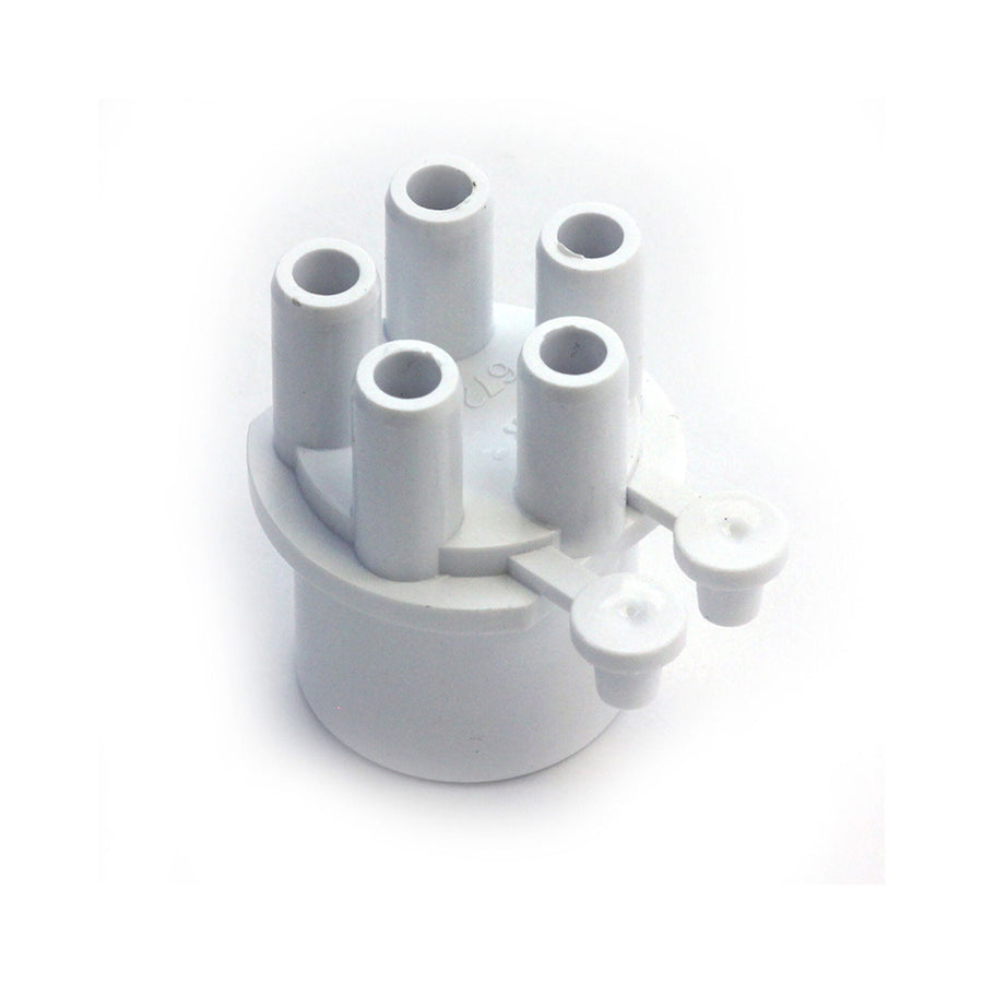 Manifold, PVC, Waterway, 1"Spg x (5) 3/8"SB Ports w/ 2 Plugs — Waterway Part #672-4100