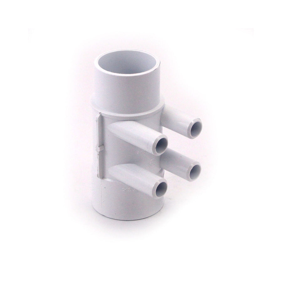 Manifold, PVC, Waterway, 2"S x 2"Spg x (4) 3/4"SB Ports — Waterway Part #672-4160