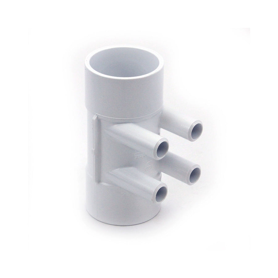 Manifold, PVC, Waterway, 2"S x 2"S x (4) 3/4"SB Ports — Waterway Part #672-4170