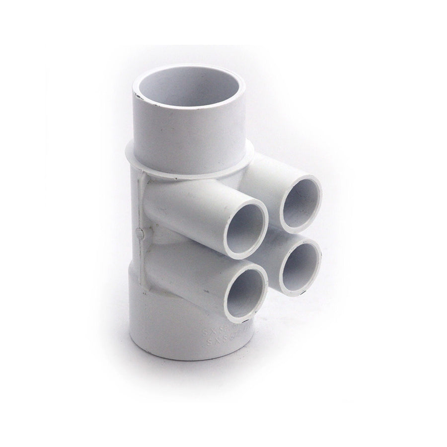 Manifold, PVC, Waterway, 2"S x 2"Spg x (4) 3/4"S Ports — Waterway Part #672-4200