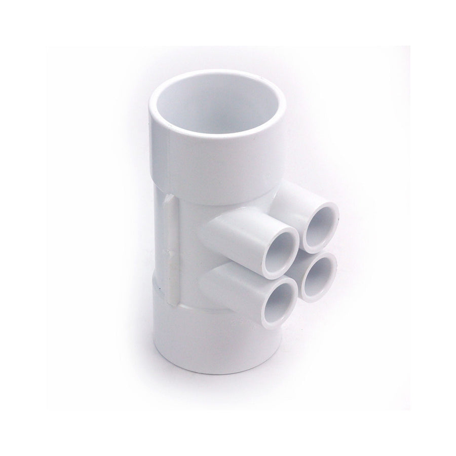 Manifold, PVC, Waterway, 2"S x 2"S x (4) 1/2"S Ports — Waterway Part #672-4430