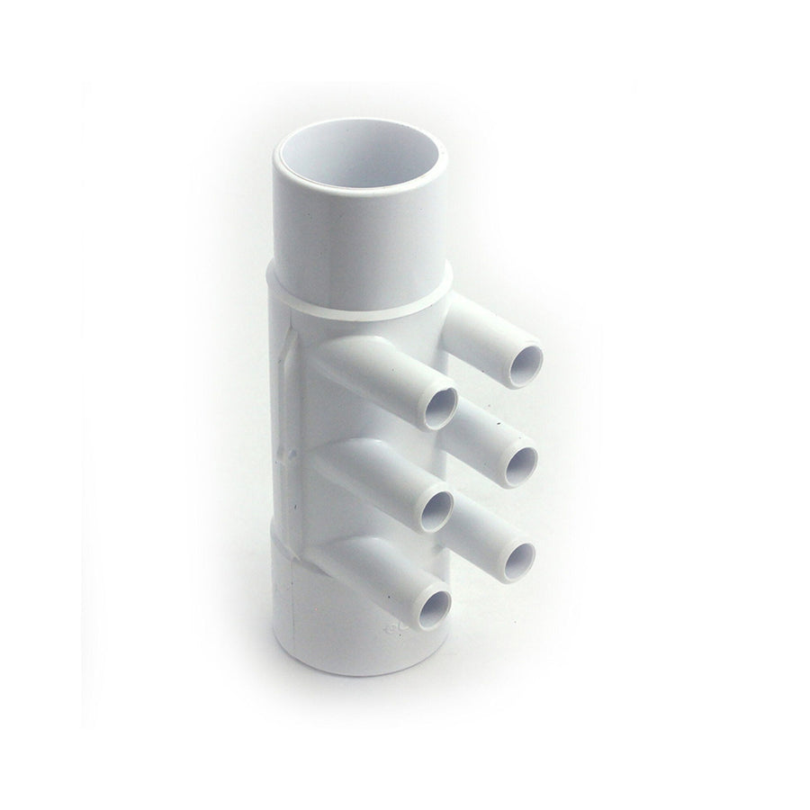 Manifold, PVC, Waterway, 2"S x 2"Spg x (6) 3/4"SB Ports — Waterway Part #672-4940