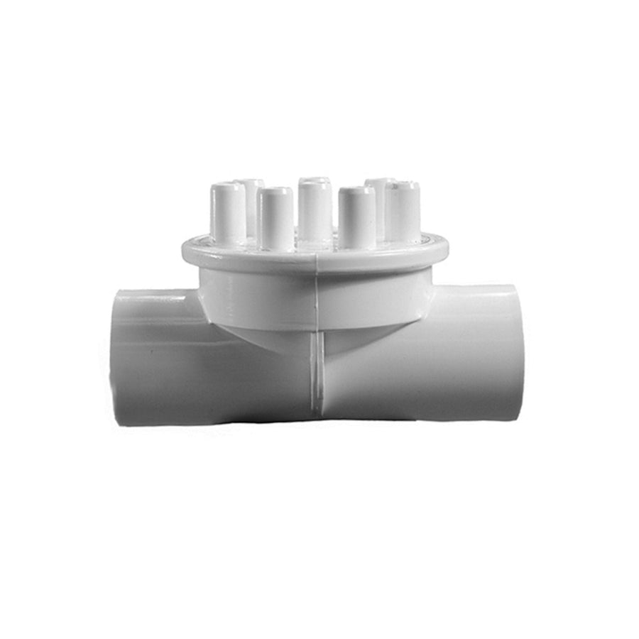 Manifold, PVC, Waterway, 1"S x 1"S x (8) 3/8"SB Ports — Waterway Part #672-5070