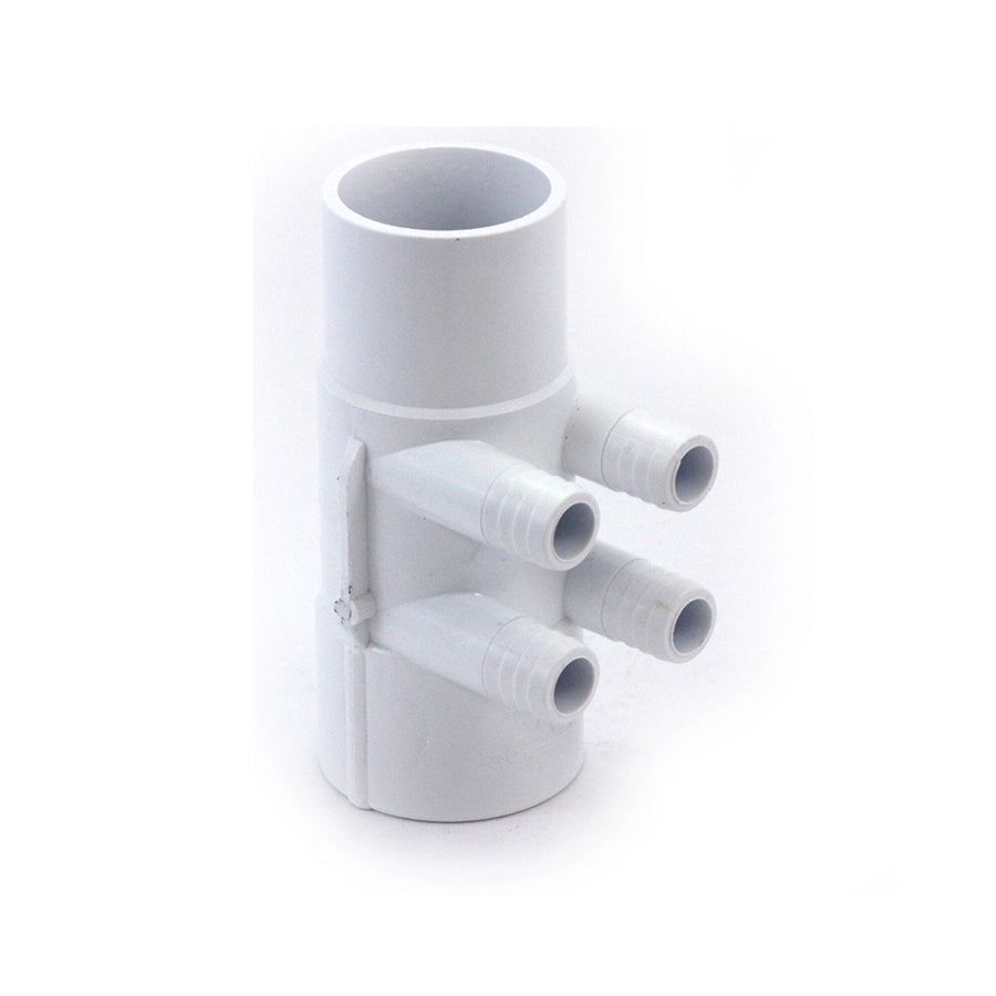 Manifold, PVC, Waterway, 2"S x 2"Spg x (4) 3/4"RB Ports — Waterway Part #672-7140