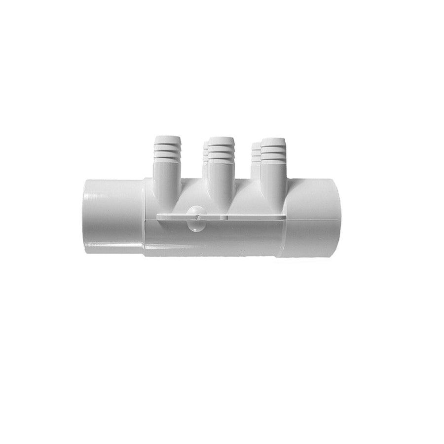 Manifold, PVC, Waterway, 2"S x 2"Spg x (6) 3/4"RB Ports — Waterway Part #672-7150