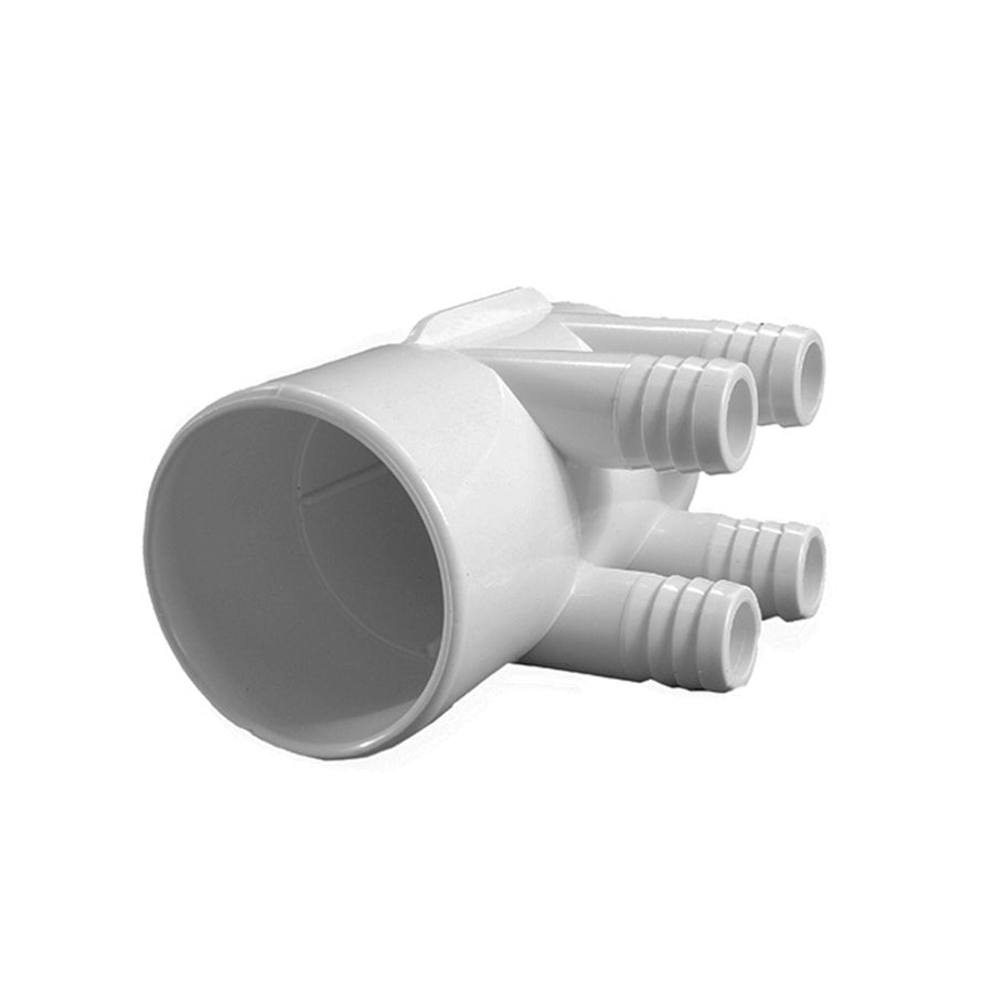 Manifold, PVC, Waterway, 2"S x Dead End x (4) 3/4"RB Ports — Waterway Part #672-7170