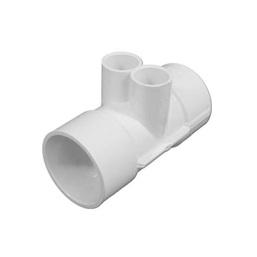 Manifold, PVC, Waterway, 2"S x 2"S x (2) 3/4"S Ports — Waterway Part #672-7910