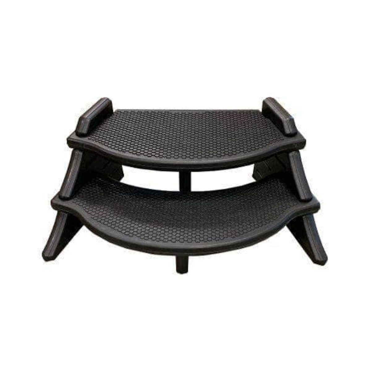 Step, Confer, The Edge Spa Step, Black w/Black Side Walls — Confer Plastics Inc. Part #ESS-BLK