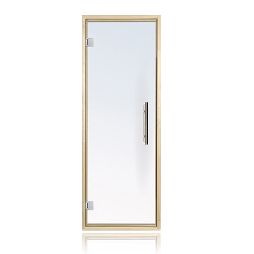 Prosaunas Prehung Clear Glass Sauna Door, Aspen Frame