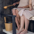 Rento Sauna Bucket, Thermo Laminated Bamboo, Straight Handle, Black Plastic Inner Liner, 5 Liter - view 2