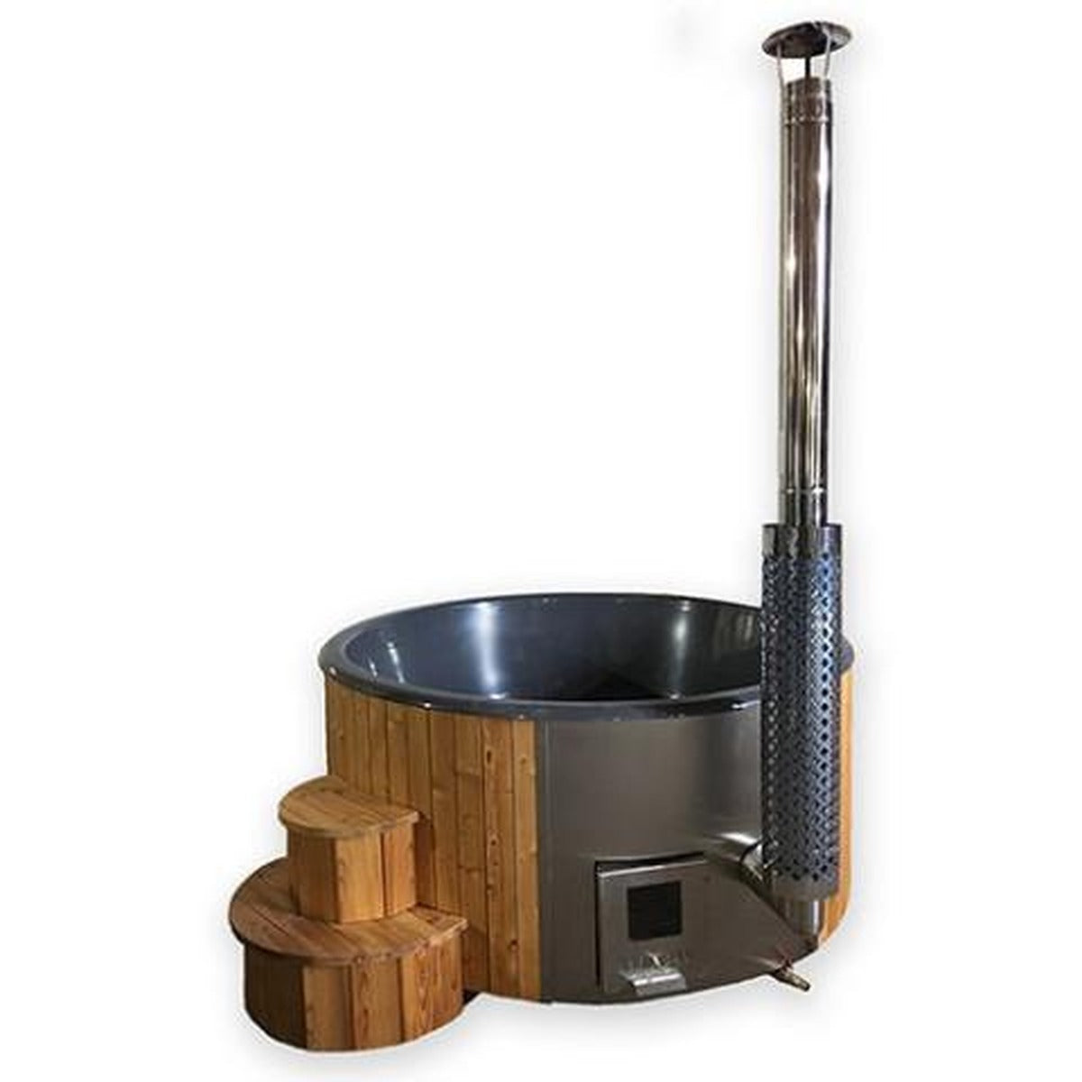 SaunaLife Model S4 Wood-Burning Hot Tub — Natural