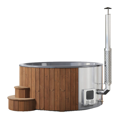 SaunaLife Model S6 Wood-Burning Hot Tub