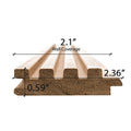Prosaunas Sauna Wood, Thermally-Modified, Tongue & Groove, Fluted Slat, Wall Material - view 8
