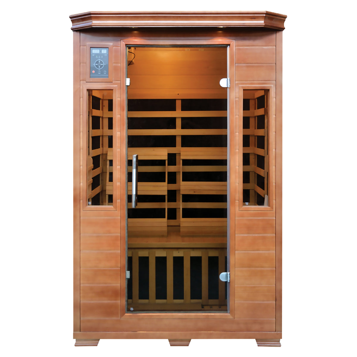 2-Person Hemlock Premium Infrared Sauna with 6 Carbon Heaters — Hemlock FAR infrared sauna by HeatWave